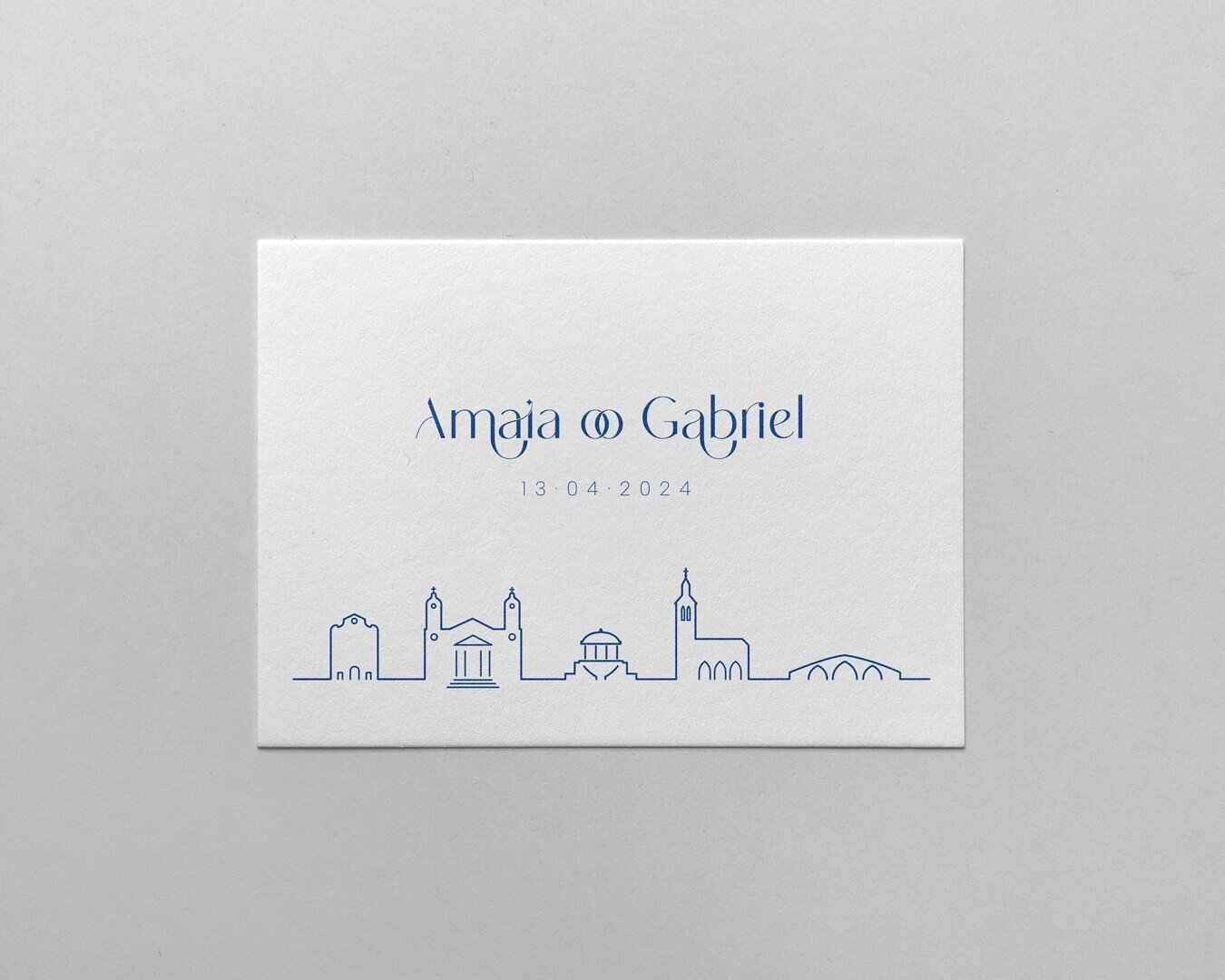Invitación de boda skyline